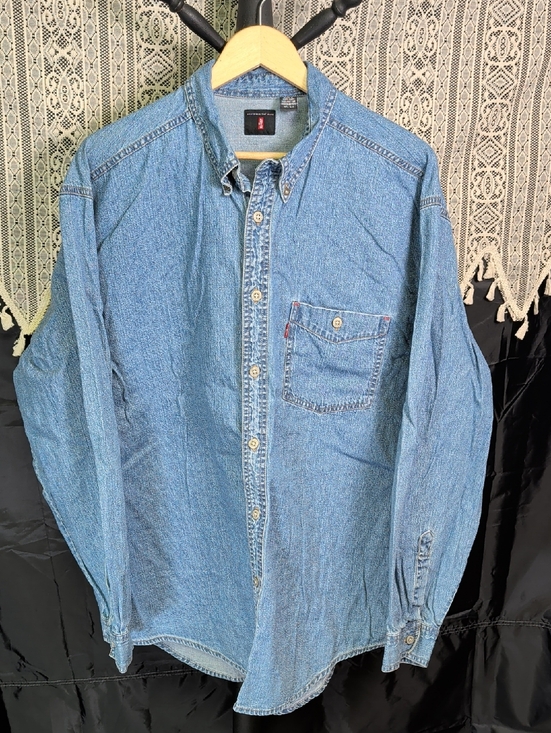 Levi's Other - 1998 Levi's Denim Shirt Mens LMS Silver Tab Red Tab XL